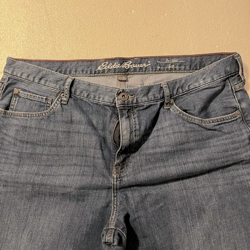 Eddie Bauer boyfriend slim fit jeans - size 16